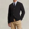 Erkek Sweaters Erkek Lüks Ünlü Tasarım Yüksek kaliteli kış kalın süveter ceket klasik paragraf örme 230906