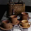 Tazze Piattini Tazza da caffè in ceramica smaltata Tazza da viaggio originale Estetica Espresso Riutilizzabile Regalo personalizzato Jogo De Xicaras Accessori da cucina