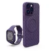 Vävt magnetiskt mjukt telefonfodral Skyddsfodral Sugsäkert bakslag ventilatskal för iPhone 11 12 13 14 15 Pro Max