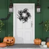 Other Event Party Supplies Halloween Glitter Bat Pumpkin Wreath Scary Front Door Window Hanging Halloween Ornament Halloween Wreath Indoor Outdoor Decor 230906