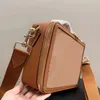 Портативная сумка-коробка Холщовые сумки на ремне Дизайнерская сумка Модная сумка с буквенным принтом на молнии с открытой съемной регулируемой ручкой через плечо с кожаной ручкой Высокое качество