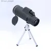 Télescopes 40X60 Zoom HD double pour lentille de télescope monoculaire optique de mise au point avec clip de trépied pour photographie de chasse par téléphone portable Q230907