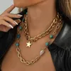 Pendant Necklaces Imitation Pearl Star Necklace Natural Stone Irregular Fashion Women's Multi-layer Jewelry Wholesale