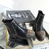 Botas Designer Mulheres Bota Moda Designer Tornozelo Martin Botas Mulheres Sapatos Square Heel Platform Knight Motorcycle Cow Leather Boots SZ 35-40 X0907