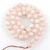Perles pierre naturelle coupe Surface marbre rose clair en vrac pour la fabrication de bijoux couture bracelet à bricoler soi-même brin 4-12 MM