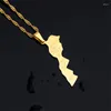 Chains Maroc Map & Cities Name Pendant Necklace Stainless Steel Gold Silver Color Patriotic Jewelry For Women Men Morocco Gifts