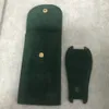 1 pçs relógios bolsos presente saco de armazenamento verde relógio proteger bolso verde suave flanela bolsa masculino ou feminino228n