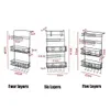 Storage Holders Racks 456 Layers Refrigerator Rack Kitchen Multifunctional Side Shelf MultiLayer Sidewall Spice Holder Napkin 230907