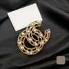 Designer Pins Broches Perle Cristal Strass Plaqué Or 18 Carats Célèbre Femmes Marque Lettre Broche Broches Pull Costume Apporté Vêtements Bijoux Accessoires