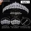 Wedding Hair Jewelry Tazirn Mała kwiatowa panna młoda ślubna korony Cubic Zirkonia Tiaras ręcznie robione CZ nałożenie na nałożenie na bal maturalny