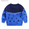 Pullover Kids Autumn and Winter Sweater Clothes Boys Children Sweater Girls Knitting Print Letter Long -sleeved Sweater T230907