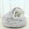 kennels pens Spring 2 In 1 Cat Bed Round Pet House Dog Sleeping Bag Sofa Cushion Nest For Small Dogs Cats Kitten dog house 230907