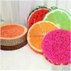 Cushion/Decorative Pillow Seat Cushio Cushion Fruit Shape Round Bolster Sofa-Cushion Head Pillow Cute Plush Toys Pad Nap Home Decorati Dhkj3