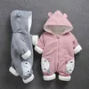 Down Coat 2023 Ny baby Come Rompers kläder Cold Winter Boy Girl Plagget Tjockna varm Bekväm Pure Cotton Coat Jacket Kids R230905