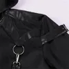 Мужские плащи Мужчины Хэллоуин Косплей Вышивка Куртка Кожаный костюм на плечо Панк Средневековый викторианский ретро Рыцарь с капюшоном Фрак