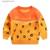 Pullover Kids Autumn and Winter Sweater Clothes Boys Children Sweater Girls Knitting Print Letter Long -sleeved Sweater T230907