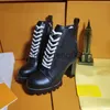 Stiefel Hohe Qualität Echtes Leder Lace Up Frauen Stiefel Für Winter Sexy Kurze Plattform Stiefel Chunky Heels Booties x0907