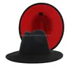 Cappelli a tesa larga Cappello da cowboy Fedora Jazz a secchiello per donna e uomo Cappello a doppia faccia rosso con diamante nero Consegna a goccia all'ingrosso Fa Dhrpo