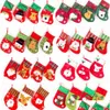 Christmas Decorations Stockings Gift Stocking Sock Santa Claus Xmas Tree Hanging Decor Candy Bag Drop Delivery Home Garden Festive Par Dhmu3