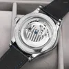 Relógios de pulso SEAkOSS Tourbillon Flywheel Automático Mecânico Luxo Masculino Norte e Sul Hemisfério Relógio Mundial