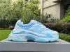 Tasarımcı Blue Triple Sneakers Süet Naylon Erkek Kadın Ayakkabı Örgü Eğitmeni Tess 10 Gomma Paris Speed ​​Runner Platformu Orijinal Kutu 35-46 ile Açık Hava Sporları