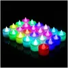 Decorazione per feste Candele di compleanno Luci Creative Led Light Decorativo Love Candle Lamp Romantic Outdoor Rra66 Drop Delivery Home Gard Dhwpz