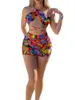 Maillots de bain pour femmes Ensemble de maillots de bain pour femmes élégantes 3 pièces avec haut de bandage sans manches et jupe maigre pour les fêtes de piscine d'été