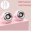 كمبيوتر SERS Pink Portable لجهاز الكمبيوتر المحمول USB 35mm الموسيقى السلكية تشغيل ستيريو HIFI مع الميكروفون TablePC 230908