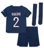 パリ・マイロット・デ・フットボール23 24キッズパリサッカージャージ2023 2024 Lee Kang in M.Asensio O.Dembele Mbappe Shird Boys Set Uniform Socks Maillot Foot