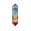 Natural Gemstone 7 Chakra Double pointed Hexagonal Pillar for Jewelry DIY Hexagonal Pillar Energy Healing Crystal