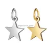 Pendant Necklaces Star Diy Necklace Stainless Steel Fashion Jewelry Accessories Without Chain Drop Delivery Pendants Dhgarden Dhbkc