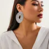 Dangle Earrings PuRui Trendy Irregular Oval Shape Drop For Women Ladies Fashion Jewelry Flat Rings Pendant Street Party Gifts