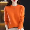 Damestruien RONGYI 100% zuivere wol Halve hals trui Herfst / winter Kasjmier trui Vrouw Casual gebreide tops Vrouwelijke jas Koreaanse mode 230907