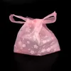 Autres fournitures de fête d'événement 100pcs / sac supermarché shopping sac en plastique rose sakura gilet sac cadeau cosmétiques sac d'emballage alimentaire sac de bonbons 230907