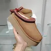 Tazz Tasman chinelos plataforma bota Austrália botas de neve Designer mulheres botas de tornozelo ultra mini semente de mostarda castanha pele slides pele de carneiro homens mulheres sapatos de inverno