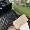 Łańcuch marmont crossbody tor oryginalny skórzany gniazdo karty kredytowej mody litery zwykłe ramię w torbie posłańca mini torebki torebka dwuczęściowa