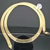 Genuine 10K Yellow Gold Plated Herringbone Necklace chain for Men Women 18-24 Inch 6mm255C