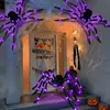 Andra festliga festförsörjningar Halloween spindeldekorationer 41 ft Ljus upp jätte stora spindlar realistiska hängande för utomhusdekor gård hus 230907