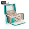 Storage Boxes 24 Section Velvet Glass Jewelry Ring Display Organiser Box Tray Holder Earrings Case