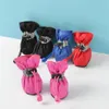 Pet Protective Shoes 4 set sepatu anjing peliharaan per kecil besar reflektif antiselip bot kucing anak Chihuahua Booties Yorkies 230907