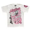 Hellstar No Guts No Glory Tee Graffiti fuente Impresión abstracta Camiseta de manga corta hombres mujeres High street camiseta Rapper Wash Grey Heavy Craft Unisex Manga corta SMLXL