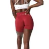 Pantalones cortos activos NVGTN Color sólido Spandex sin costuras mallas de entrenamiento suaves para mujer pantalones de Yoga cintura alta 255U