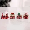 Decorações de Natal Ornamento de trem de madeira de plástico Feliz Decoração para casa Presentes de Natal Noel Natal Navidad Ano 2024 230907