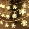 Decorazioni natalizie Fiocco di neve Luci a LED Decorazione Casa Albero di Natale Appeso Ghirlanda Ornamenti Navidad Noel Anno Regalo 230907