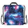 Geschenkpapier Dstring Taschen Kreatives Design Gymsack Unisex Sackpack Lässiger Rucksack Sportausrüstung Tasche Reise Galaxy Drop Lieferung Otbzc