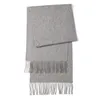 Halsdukar longming 100% merino ull stickad sjal kvinnor höst mode klassisk rutig solid halsduk vinter varm knottable ljuddämpare för man 230907