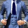 Abito da uomo grigio chiaro da uomo Slim Fit 3 pezzi Smoking dello sposo Groomsman Abiti da uomo personalizzati per traje hombre1327M