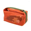 Boîtes de rangement sac cosmétique étanche avec poignée pour femmes sacs de toile réutilisables et pliables