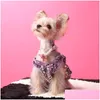 Hundklädklänning katt sommarvalp kläder små kläder ärmlösa prinsessa klänningar för kattunge chihuahua tekopppudel och extra liten dhjx4