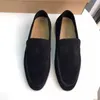 Erkekler Sıradan Ayakkabı LP Loafers Düz Düşük Üst Süet İnek Deri Oxfords Lorospiana Moccasins Yaz Yürüyüş Konforu Loafer Kauçuk Sole Flats EU35-46 PR9